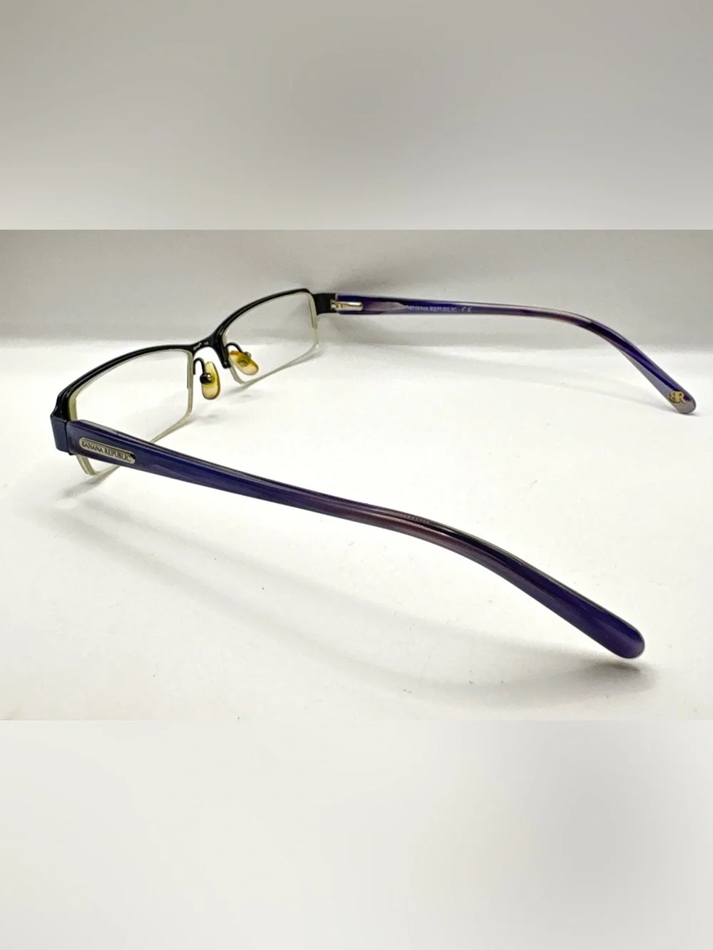 Banana Republic Dina Blue Oval Half-Rim Sunglasses Frames Only